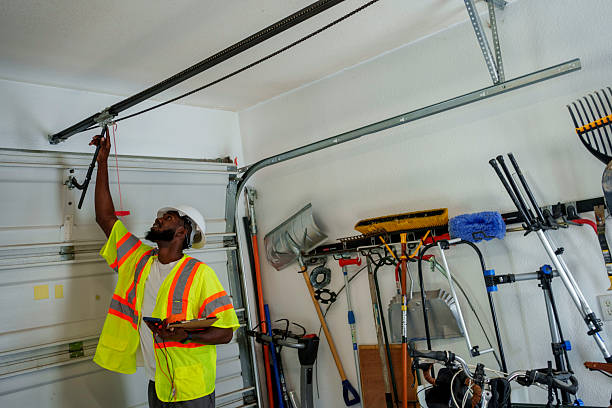 Professional Garage Door Panel Replacement technician working in Mecklenburg County County, NC